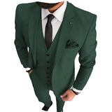 Wiaofellas Olive Green Mens Suits For Groom Tuxedos Notched Lapel Slim Fit Blazer Three Piece Jacket Pants Vest Man Tailor Made Clothing