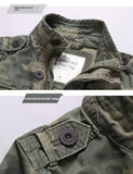 Wiaofellas Denim Camouflage Military Jacket Men Stand Collar Army Camo Jacket Outwear Overalls Men Winter Thick Pure Cotton Casual Coat XXL