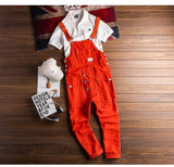 Wiaofellas Fashion Men Jumpsuit Bib Pants Solid Joggers Pockets Streetwear Loose Cotton Straps Suspender Mens Cargo Overalls Rompers