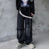 Wiaofellas Black Loose Jeans Men High Street Pants Fashion Retro Baggy Ulzzang Ripped Harajuku Summer Casual Hip Hop Pants Streetwear Male