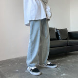 Wiaofellas Men Jeans Autumn Male Trousers Cozy Breathable Retro Loose All-match Korean Trendy Streetwear Students Ulzzang Chic Wide Leg 3XL