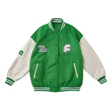 Wiaofellas-European and American retro letter embroidery jackets coat men's street hip-hop trend baseball uniform lovers loose wild jacket
