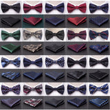 Wiaofellas Men Bowtie Cravat Set Fashion Butterfly Party Wedding Ties Girls Business Jacquard Bow Tie Men Bowknot Wholesale Accessories