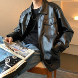 Wiaofellas Fashion Men Casual Leather Jackets Winter New Jacket Street Style Male Inside Thick Coats Men's Leather Jacket