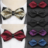 Wiaofellas Men Bowtie Newest Butterfly Knot Mens Accessories Luxurious Bow Tie Black Cravat Formal Commercial Suit Wedding Ceremony Ties