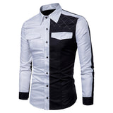 Wiaofellas Military Style Men Casual Shirts Spring Top Quality Cotton Patchwork Color Shirt Classic Breathable Brand Dress Shirts XXXL