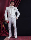 Wiaofellas Custom Made Slim Fit Embroidery Tuxedos Blazer Sets Groom Wedding Men Suits Set Prom Terno Masculino Slim Fit Men Clothing