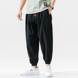 Wiaofellas Streetwear Men Harem Pants Japanese Style Casual Cotton Linen Trouser Man Jogger Pants Chinese Baggy Pants Plus Size 5XL