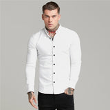 Wiaofellas Shirt Men's Summer Thin Section Non-iron Modal Shirt Men's Black Long-sleeved Business Career Trend 6 Colors