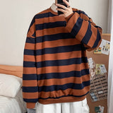 Wiaofellas Spring Men Classic Striped Hoodies Mens Hip Hop Streetwear Sweatshirt Male Casual Trend Cotton Pullover M-XXL