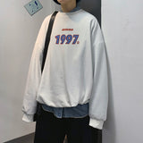 Wiaofellas Autumn Men Casual Sweatshirts Harajuku 1997 Printed Men Oversized Hoodies Korean Man Casual Loose Pullovers