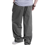 Wiaofellas Spring Summer Plus Size Cargo Pants for Men Cotton Casual Joggers Pants Side Pocket Loose Baggy Trousers Streetwear Man Clothes