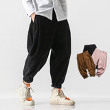 Wiaofellas New Corduroy Men's Harem Pants Jogging Sweatpants Streetwear Men Harem Pants Harajuku Casual Trousers Woman Fashion Big Size 5XL