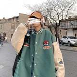 Wiaofellas Extra-large size jacket for men women Korean oversize hip hop baseball uniform Hong Kong style casual all-match cool punk jacket