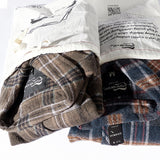 Wiaofellas Autumn and Winter New Heavyweight Thickened Frosted Plaid Tooling Shirt Men's Retro Pure Cotton Washed Old Casual Blouses Coat