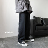 Wiaofellas Men Jeans Autumn Male Trousers Cozy Breathable Retro Loose All-match Korean Trendy Streetwear Students Ulzzang Chic Wide Leg 3XL