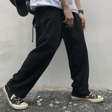 Wiaofellas Spring Corduroy Pants Men's Fashion Solid Color Retro Straight Pants Men Streetwear Wild Loose Hip Hop Trousers Mens Overalls