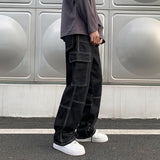 Wiaofellas Men Wide Leg Jeans Hip Hop Casual Men's Straight Baggy Denim Pants Streetwear Skateboard Pant Neutral Trousers Plus Size S-5XL