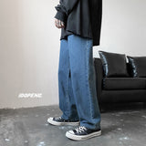Wiaofellas Men Jeans Autumn Male Trousers Cozy Breathable Retro Loose All-match Korean Trendy Streetwear Students Ulzzang Chic Wide Leg 3XL