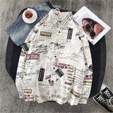 Wiaofellas Spring summer punk shirts unisex Japan long-sleeved floral shirt men's retro Hong Kong style beach loose sunscreen blouse jacket