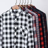 Wiaofellas Autumn New Casual Men's Flannel Plaid Shirt Brand Male Business Office Red Black Checkered Long Sleeve Shirts Clothes