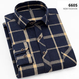 Wiaofellas Autumn New Casual Men's Flannel Plaid Shirt Brand Male Business Office Red Black Checkered Long Sleeve Shirts Clothes