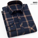 Wiaofellas Autumn New Casual Men's Flannel Plaid Shirt Brand Male Business Office Red Black Checkered Long Sleeve Shirts Clothes