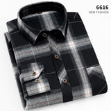 Wiaofellas Autumn New Casual Men's Flannel Plaid Shirt Brand Male Business Office Red Black Checkered Long Sleeve Shirts Clothes