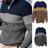 Wiaofellas Men Sweater Casual Streetwear Long Sleeve Loose Knitting Pullover for Office  Sweater  Men Sweater