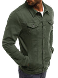 Wiaofellas Solid Color Jeans Jackets Men Fashion Autumn Slim Jackets Mens Casual Denim Coats Turn-down Collar Streetwear