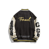 Wiaofellas new letter embroidered jackets coat women's street hip-hop stitching baseball uniform couple loose bomber jacket casual top