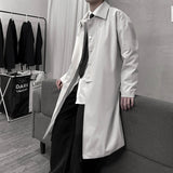 Wiaofellas Long style coat Men  spring Loose style fashion Trench Coat Men's Casual Windbreakers Male High Quality Jackets men M-3XL