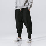 Wiaofellas Streetwear Men Harem Pants Japanese Style Casual Cotton Linen Trouser Man Jogger Pants Chinese Baggy Pants Plus Size 5XL