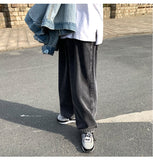 Wiaofellas Korean Style Loose Wide Leg Jeans For Men   Blue Baggy Denim Pants Kpop Clothes Fashion Jeansy Ulzzang Cargo Jeans Male