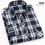 Wiaofellas Autumn New Casual Men's Flannel Plaid Shirt Brand Male Business Office Red Black Checkered Long Sleeve Shirts Clothes