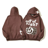 Wiaofellas High Street Letter Foam Skull Vintage Fleece Hooded Hoodies Men and Women Pullover Casual Loose Autumn Winter Sweatshirts