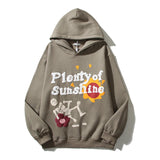 Wiaofellas High Street Letter Foam Skull Vintage Fleece Hooded Hoodies Men and Women Pullover Casual Loose Autumn Winter Sweatshirts