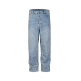 Wiaofellas High Street Washed Blue Wide Leg Baggy Jeans for Men and Women Straight Ropa Hombre Y2k Denim Pants Oversized Loose Trousers