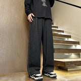 Wiaofellas Hong Kong Style New Jeans for Men's Sports No Iron Japanese Loose Pants Youth Fashion Daily Casual Handsome Men Clothing