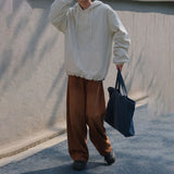 Wiaofellas Japanese Washed Jeans Trendy Men's Old Oversized Loose Denim Straight Pants Retro Casual Mopping Pants for Men Y2k Streetwear