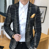 Wiaofellas Male Winter New High End Business British Style Slim Fit Thick Blazers / Men's Fashion High Quality Suit Jacket Coat