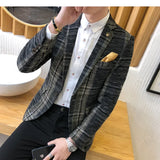 Wiaofellas Male Winter New High End Business British Style Slim Fit Thick Blazers / Men's Fashion High Quality Suit Jacket Coat