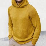 Wiaofellas Male Solid Knit Sweat-shirts Autumn Solid Long Sleeve Jumper Pullovers Men Clothing Winter Hoody Knitted Sweater Streetwear