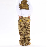 Wiaofellas Men Camouflage Cargo Pants Women's Oversize Cargo Pants Harajuku Streetwears Spring Embroidery Loose Casual Straight Trousers
