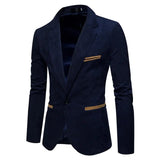 Wiaofellas Men Corduroy Suits Jackets Male Smart Casual Dress Suits High Quality Blazers Slim Single-breasted Suits Jackets and Coats 3XL