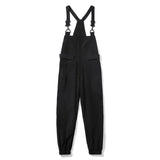 Wiaofellas Men'S Japanese Dark Trend Jumpsuit Autumn New Fashion Loose Hip-Hop Casual Comfortable Simple Solid Color Work Overalls