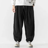 Wiaofellas Men's Corduroy Harem Pants Fashion Men Jogging Sweatpants Big Size Cotton Woman Casual Streetwear Trousers