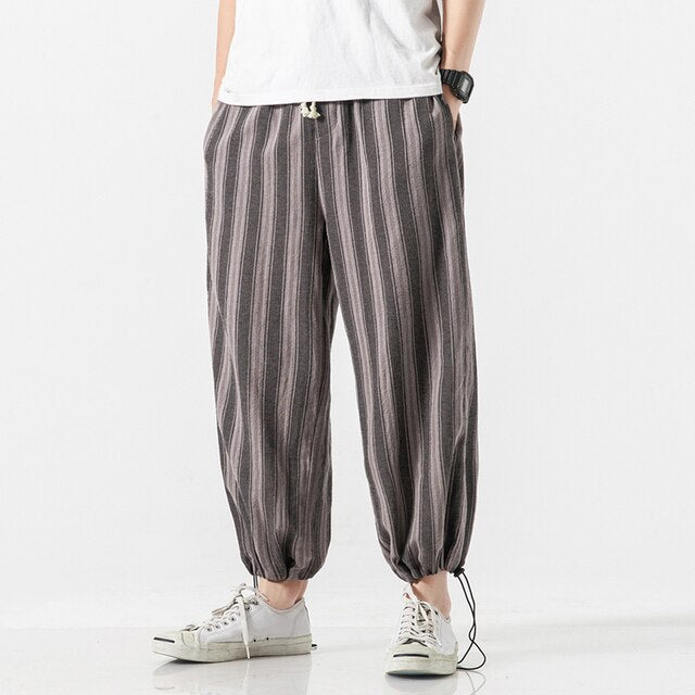 Wiaofellas Mens Haren Pants Basic Solid Color  Baggy Joggers Sports Pants Hip Hop Trousers Casual Loose 2023 New Male Pant
