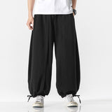 Wiaofellas Mens Haren Pants Basic Solid Color  Baggy Joggers Sports Pants Hip Hop Trousers Casual Loose 2023 New Male Pant