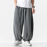Wiaofellas Mens Haren Pants Basic Solid Color  Baggy Joggers Sports Pants Hip Hop Trousers Casual Loose 2023 New Male Pant